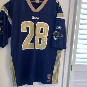 Faulk #28 Reebok Authentic Team Replica 2XL football jersey